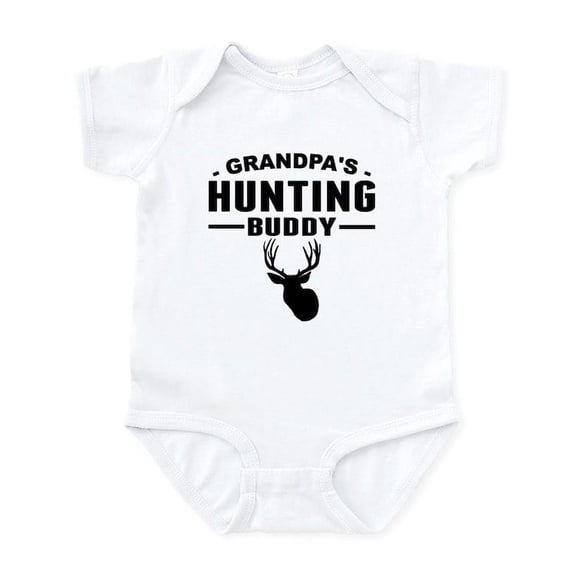 CafePress - Grandpas Hunting Buddy Body Suit - Baby Light Bodysuit, Size Newborn - 24 Months