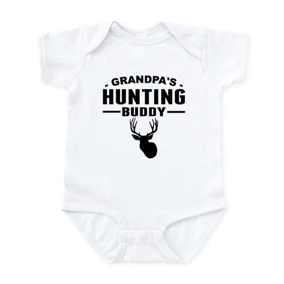 CafePress - Grandpas Hunting Buddy Body Suit - Baby Light Bodysuit, Size Newborn - 24 Months