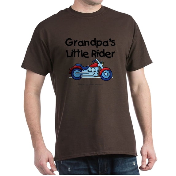 CafePress - Grandpas Little Rider Dark T Shirt - Men's Classic Graphic Cotton T-Shirt