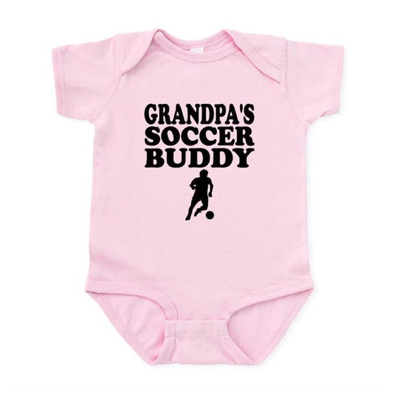 CafePress - Grandpas Soccer Buddy Body Suit - Baby Light Bodysuit, Size Newborn - 24 Months