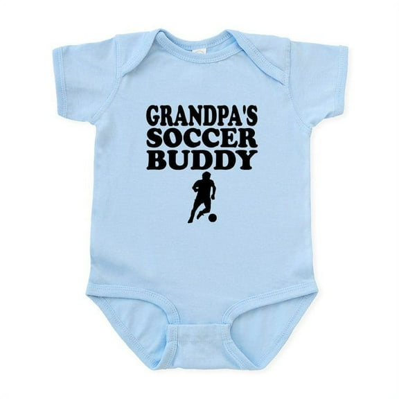 CafePress - Grandpas Soccer Buddy Body Suit - Baby Light Bodysuit, Size Newborn - 24 Months