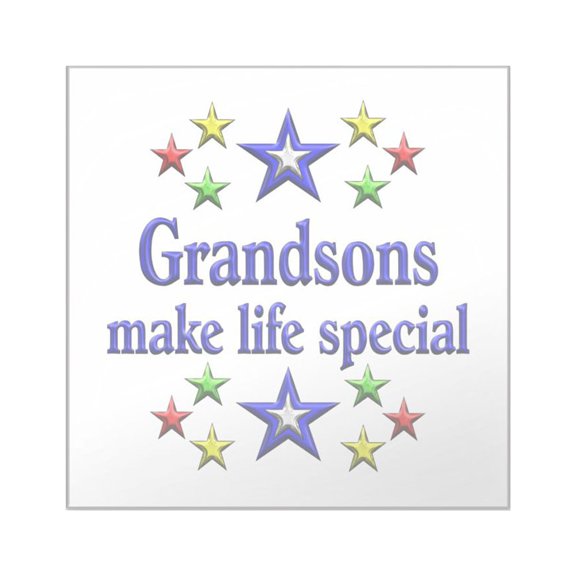 CafePress - Grandsons Are Special Square Sticker 3 X 3 - Square Sticker 3" x 3"