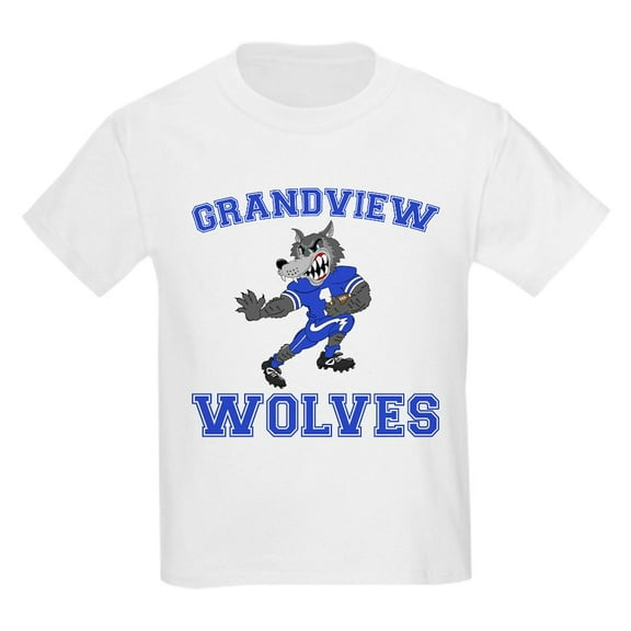 CafePress - Grandview Wolves Kids Light T Shirt - Light Classic Kids Graphic, Short Sleeve T-Shirt, Sizes XS-XL