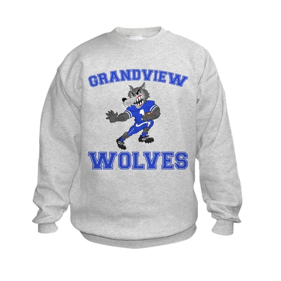 CafePress - Grandview Wolves Kids Sweatshirt - Kids Sweatshirt, Youth Crew Neck Sweatshirt