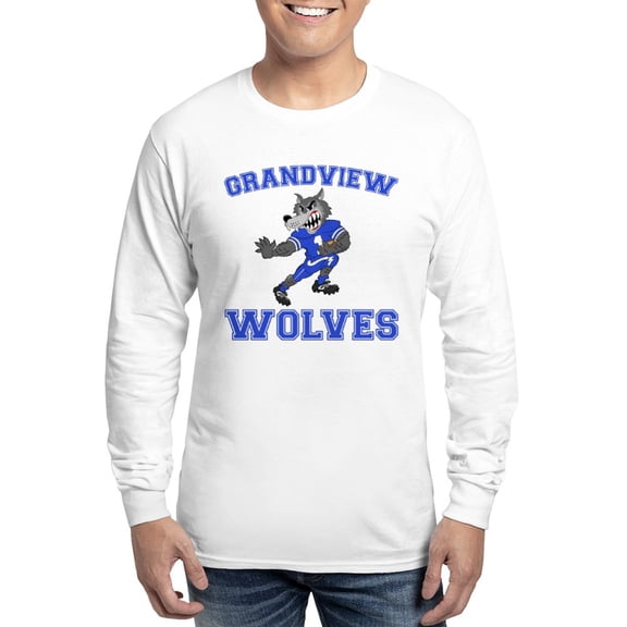 CafePress - Grandview Wolves Long Sleeve T Shirt - Unisex Cotton Long Sleeve T-Shirt