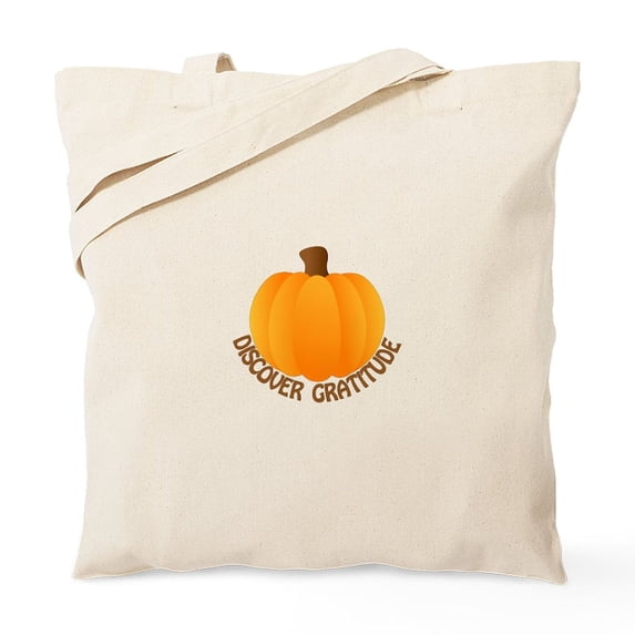CafePress - Gratitude Pumpkin Tote Bag - Unisex Canvas Tote Bag, Beige, 1-Piece