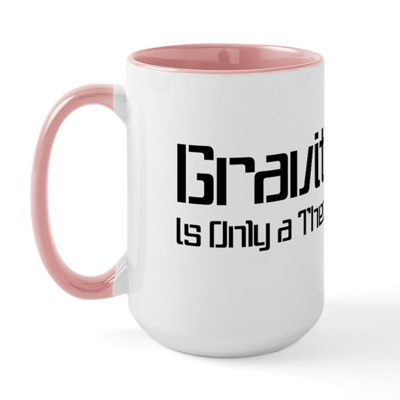 CafePress - Gravity Large Mug - 15 oz Ceramic Large White Novelty Mug