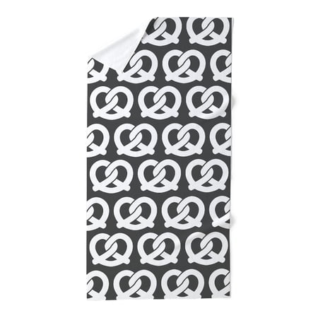 CafePress - Gray And White Twisted Yummy Prestzels - Large Beach Towel, Soft 30"x60" Towel with Unique Design