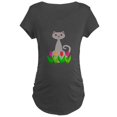 thumbnail image 1 of CafePress - Gray Cat In Spring Tulip Flowers Maternity T Shirt - Maternity Dark T-Shirt, 1 of 3