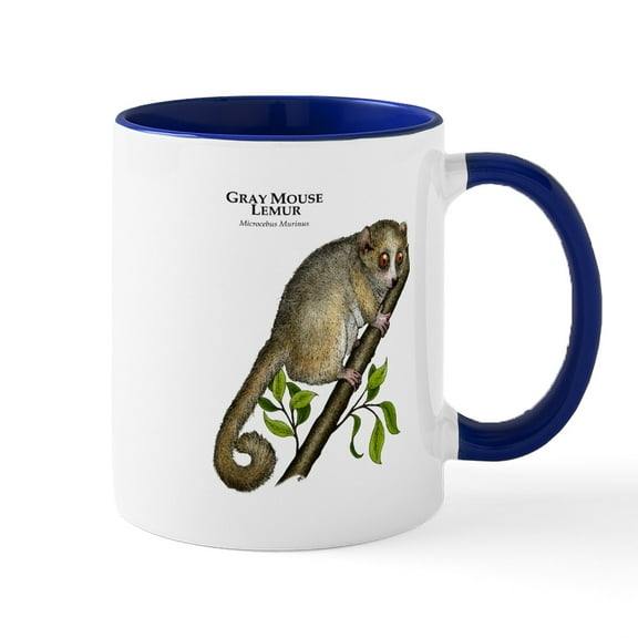 CafePress - Gray Mouse Lemur Mug - 11 oz Ceramic Mug - Novelty Coffee Tea Cup