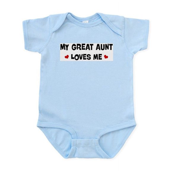 CafePress - Great Aunt Loves Me Infant Bodysuit - Baby Light Bodysuit, Size Newborn - 24 Months