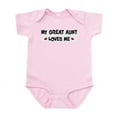 thumbnail image 1 of CafePress - Great Aunt Loves Me Infant Bodysuit - Baby Light Bodysuit, Size Newborn - 24 Months, 1 of 4
