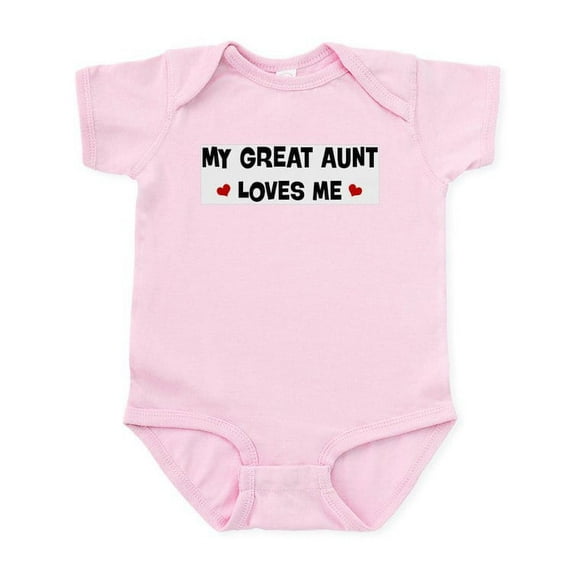 CafePress - Great Aunt Loves Me Infant Bodysuit - Baby Light Bodysuit, Size Newborn - 24 Months