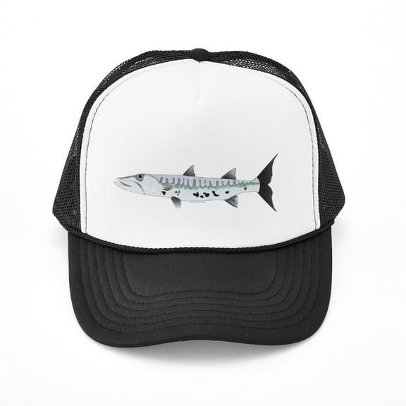 CafePress - Great Barracuda Fish - Adjustable Unisex Printed Trucker Hat with Mesh Back