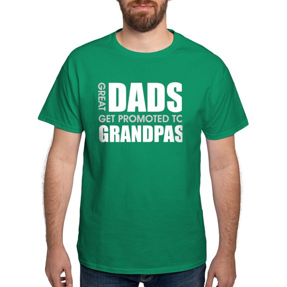 CafePress - Great Dads Get Promoted To Grandpas T Shirt - Men's Classic Graphic Cotton T-Shirt