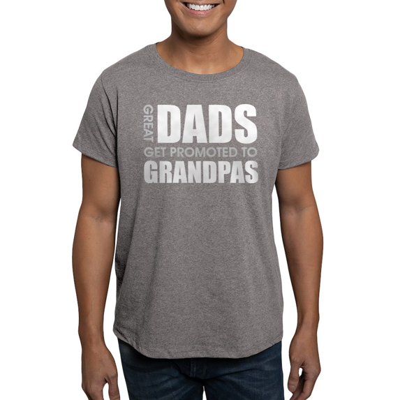 CafePress - Great Dads Get Promoted To Grandpas T Shirt - Men's Fitted T-Shirt