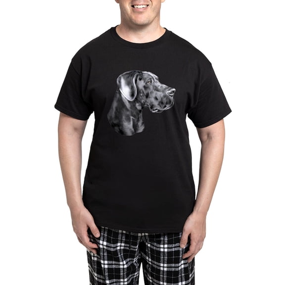 CafePress - Great Dane HS Blue UC Men's Dark Pajamas - Men's Dark Loose Fit Cotton Pajama Set
