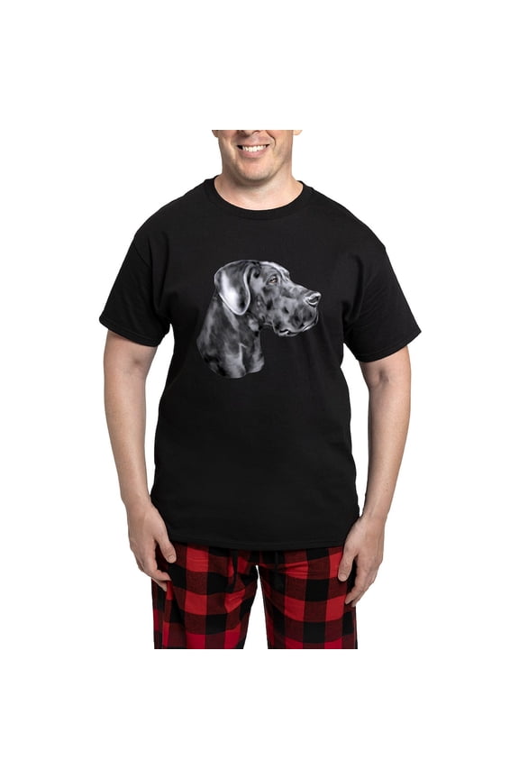 - Great Dane HS Blue UC Men's Dark Pajamas - Men's Dark Loose Fit Cotton Pajama Set