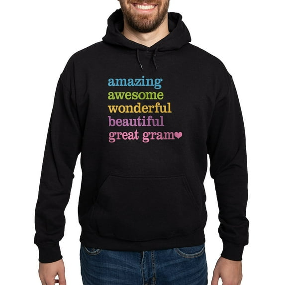 CafePress - Great Gram Amazing Awesome Hoodie (Dark) - Pullover Hoodie, Classic, Comfortable Hooded Sweatshirt