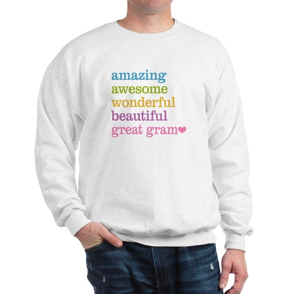 CafePress - Great Gram Amazing Awesome Sweatshirt - Crew Neck Sweatshirt
