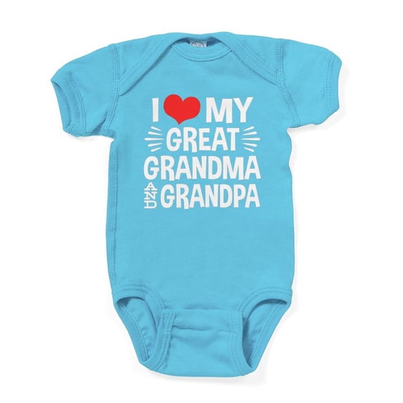 CafePress - Great Grandma And Grandpa - Cute Infant Bodysuit Baby Romper - Size Newborn - 24 Months