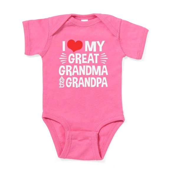CafePress - Great Grandma And Grandpa - Cute Infant Bodysuit Baby Romper - Size Newborn - 24 Months