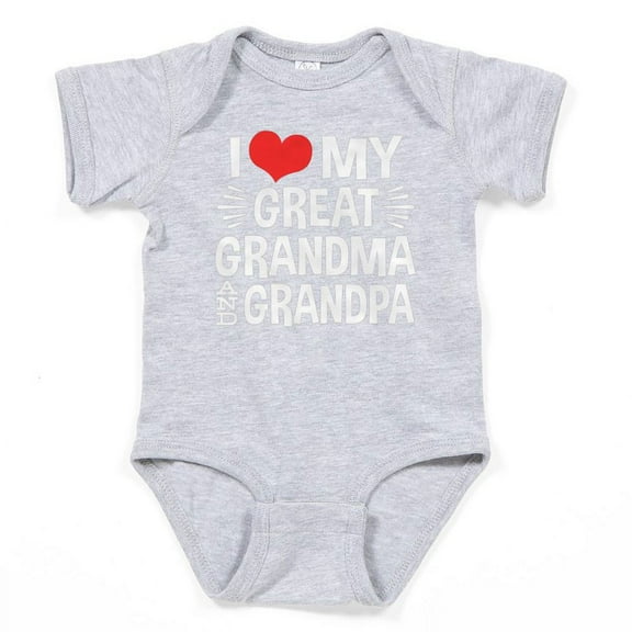 CafePress - Great Grandma And Grandpa - Cute Infant Bodysuit Baby Romper - Size Newborn - 24 Months