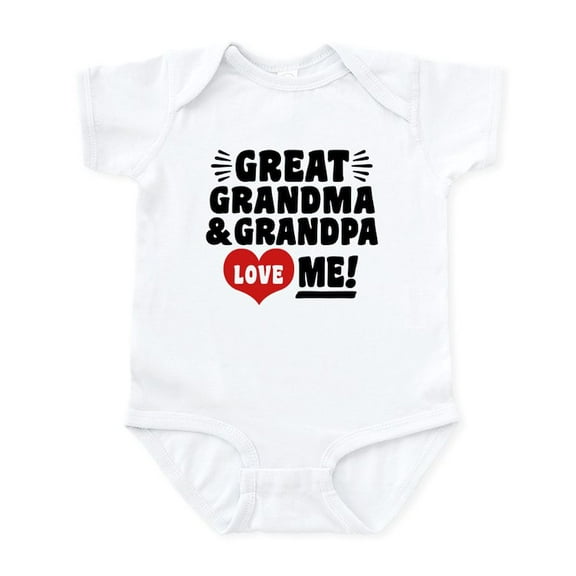 CafePress - Great Grandma And Grandpa Love Me Infant Bodysuit - Baby Light Bodysuit, Size Newborn - 24 Months
