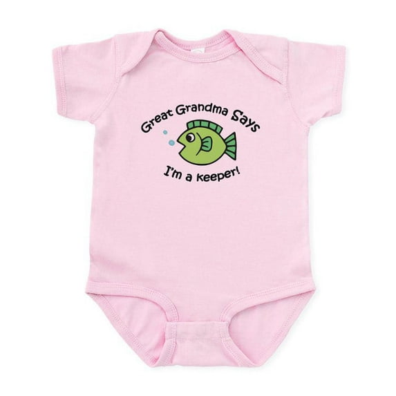 CafePress - Great Grandma Says I'm A Keeper! Infant Bodysuit - Baby Light Bodysuit, Size Newborn - 24 Months