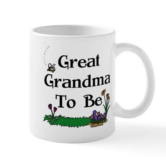 CafePress - Great Grandma To Be Gardener Mug - 11 oz Ceramic Mug - Novelty Coffee Tea Cup
