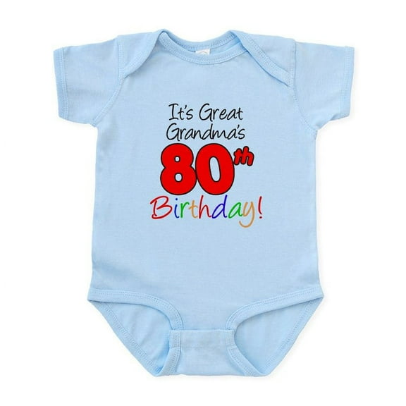 CafePress - Great Grandma's 80Th Birthday Infant Bodysuit - Baby Light Bodysuit, Size Newborn - 24 Months