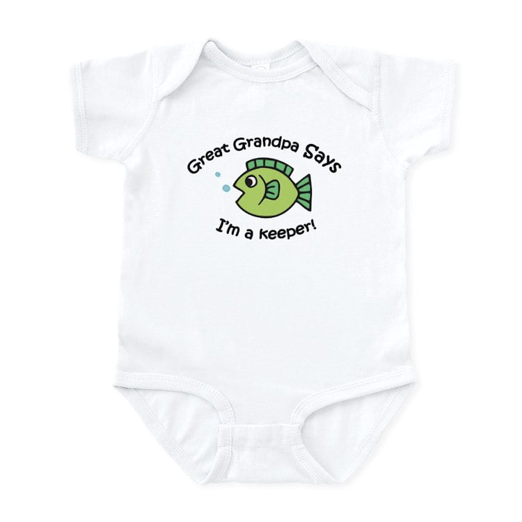 CafePress - Great Grandpa Says I'm A Keeper! Baby Onesie - Baby Light Bodysuit, Size Newborn - 24 Months