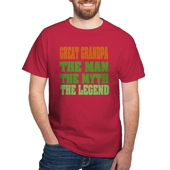 CafePress - Great Grandpa The Legend Dark T Shirt - Men's Classic Cotton T-Shirts