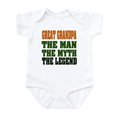 thumbnail image 1 of CafePress - Great Grandpa The Legend Infant Bodysuit - Baby Light Bodysuit, Size Newborn - 24 Months, 1 of 4