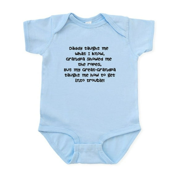 CafePress - Great Grandpa Trouble Body Suit - Baby Light Bodysuit, Size Newborn - 24 Months
