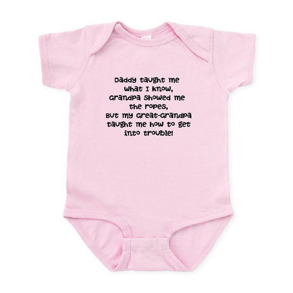 CafePress - Great Grandpa Trouble Body Suit - Baby Light Bodysuit, Size Newborn - 24 Months