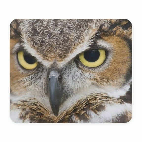 CafePress - Great Horned Owl Mousepad - Non-slip Rubber Mousepad, Gaming Mouse Pad