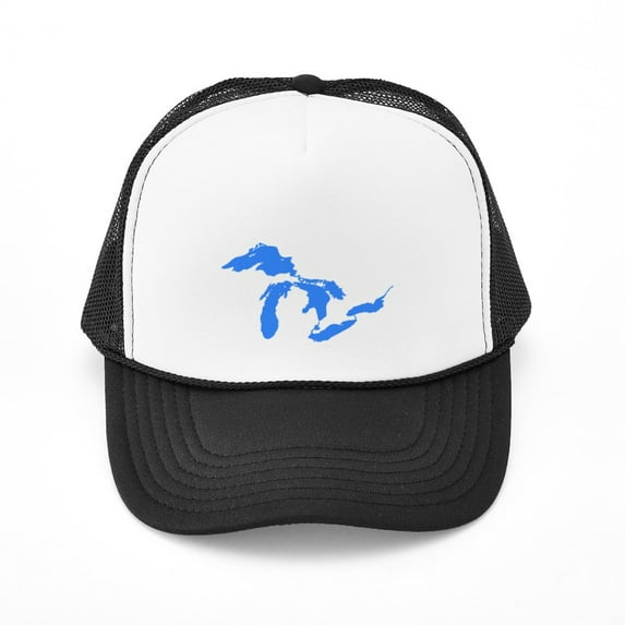 CafePress - Great Lakes - Adjustable Unisex Printed Trucker Hat with Mesh Back