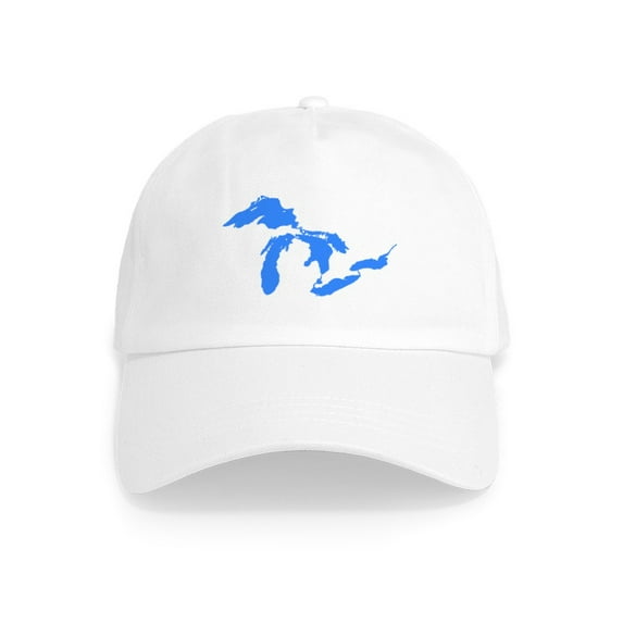 CafePress - Great Lakes Cap - Adjustable 100% Brushed Unisex Casual Cotton Baseball Cap, Beige, 1