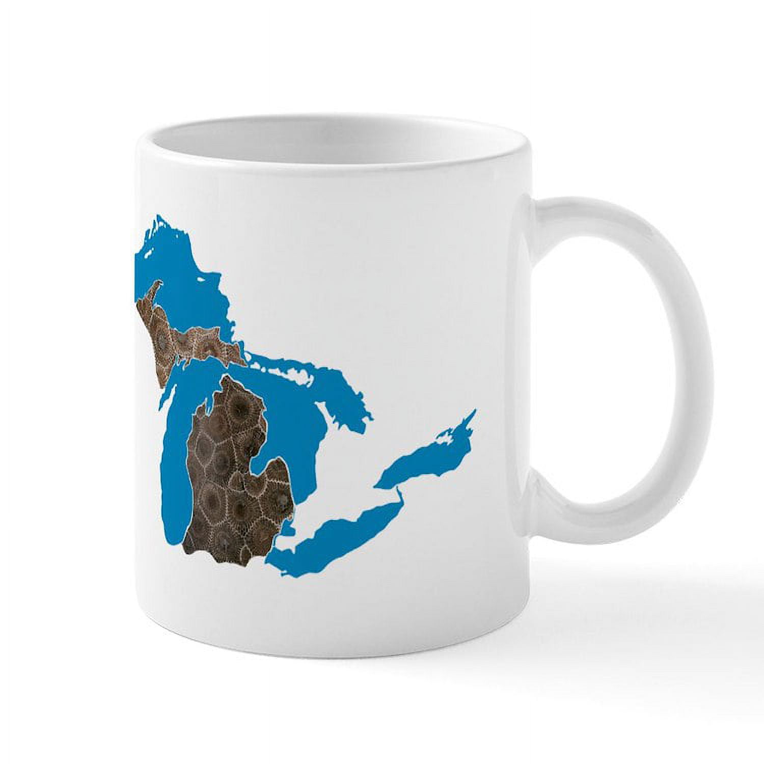 CafePress Great Lakes Michigan Petoskey Stone Mug 11 oz Ceramic Mug
