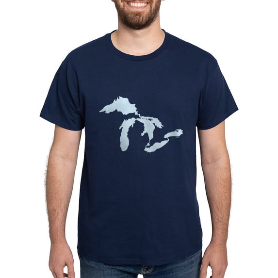 CafePress - Great Lakes T Shirt - Men's Classic Graphic Cotton T-Shirt