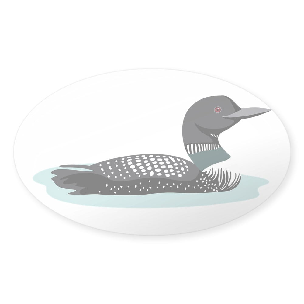 CafePress Great Northern Loon Oval Car Magnet - Bumper Sticker Magnet, Small 3x5 Or Large 4.5x7.5 Inches