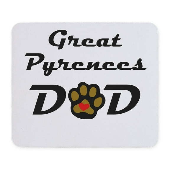 CafePress - Great Pyrenees Dad Mousepad - Non-slip Rubber Mousepad, Gaming Mouse Pad