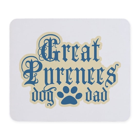 CafePress - Great Pyrenees Dad Mousepad - Non-slip Rubber Mousepad, Gaming Mouse Pad