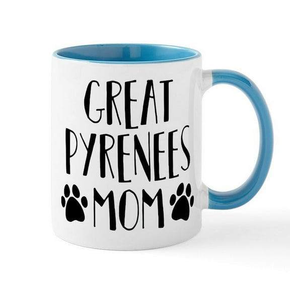 CafePress - Great Pyrenees Mom - 11 oz Ceramic Mug - Novelty Coffee Tea Cup