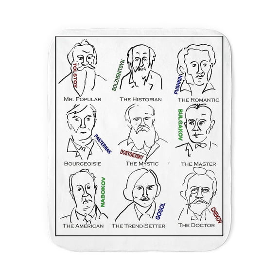 CafePress - Great Russian Authors - Sherpa Fleece Throw Blanket 60" x 50"