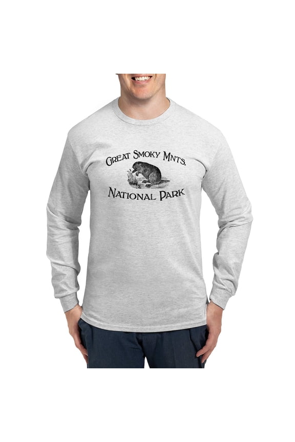 - Great Smoky Mnts. (Beaver) Long Sleeve T Shirt - Unisex Cotton Long Sleeve T-Shirt