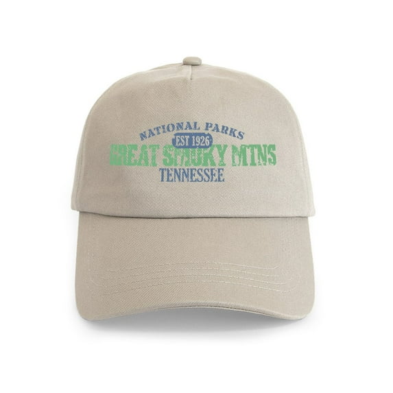 CafePress - Great Smoky Mountains Nat Par Cap - Adjustable 100% Brushed Unisex Casual Cotton Baseball Cap, Beige, 1