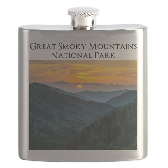 CafePress - Great Smoky Mountains National Park Flask - Stainless Steel Flask, 6oz Drinking Flask