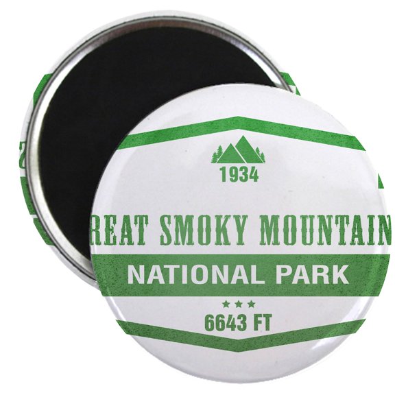 CafePress - Great Smoky Mountains National Park, Tennessee Mag - 2.25" Round Magnet, Refrigerator Magnet, Button Magnet Style